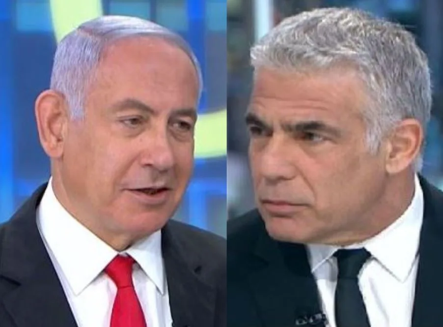 יאיר לפיד ובנימין נתניהו