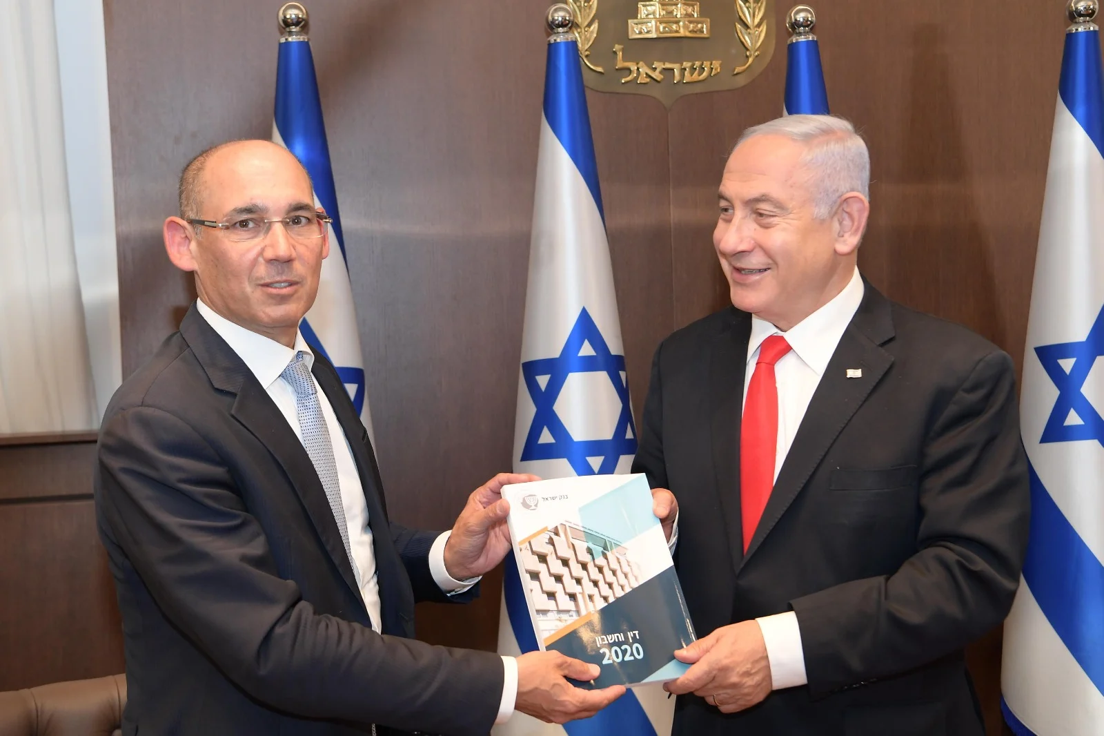 ראש הממשלה בנימין נתניהו ונגיד בנק ישראל אמיר ירון