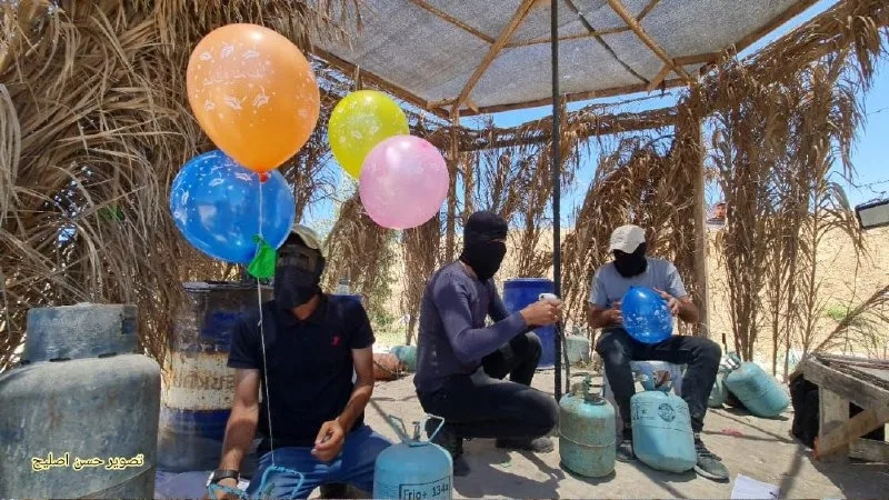 בלוני תבערה, חמאס, רצועת עזה, שריפות