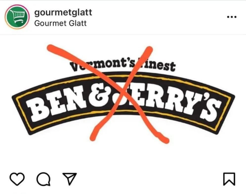 מרכול בבעלות יהודית שהפסיק למכור את מוצרי ''בן אנד ג'ריס''