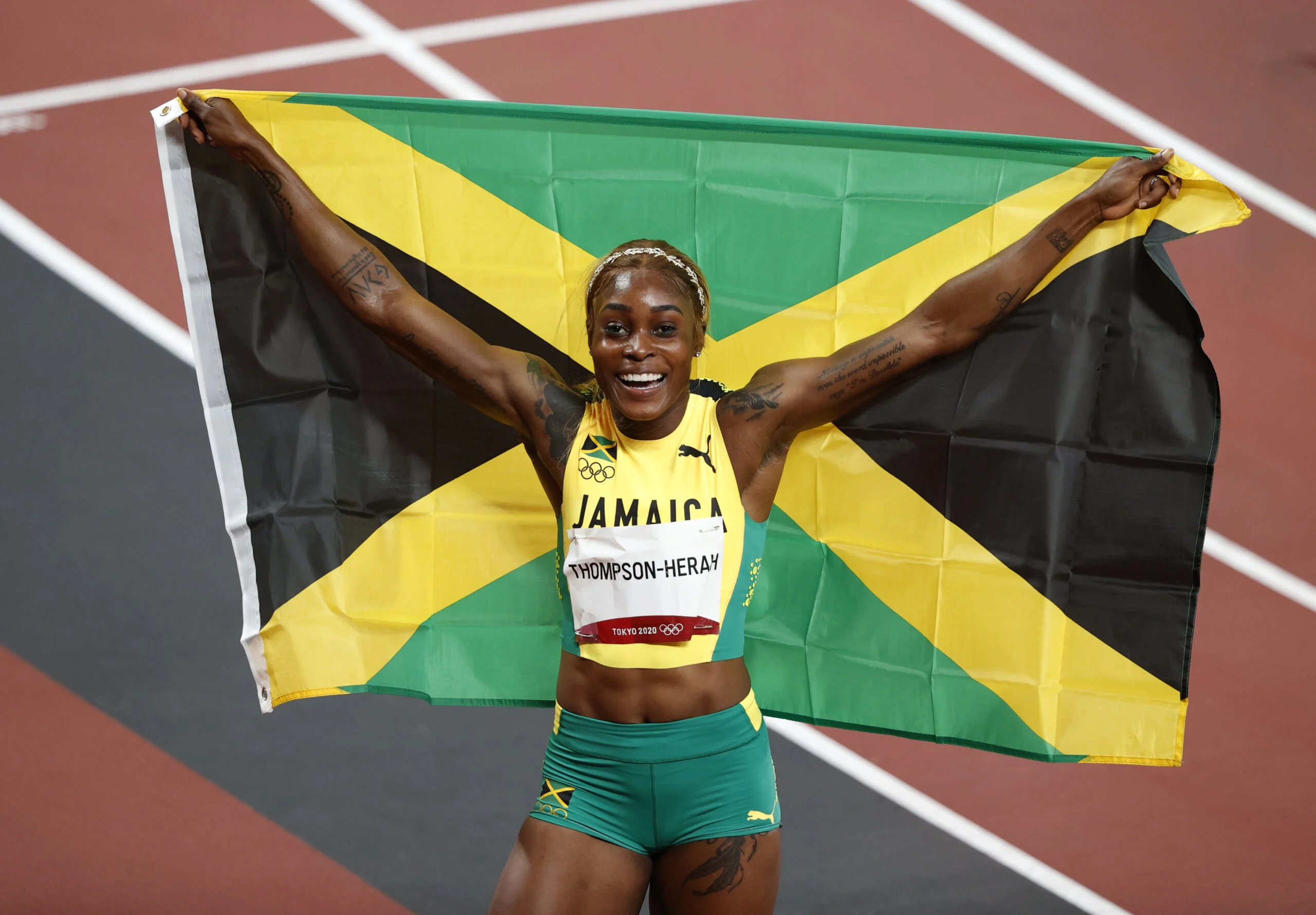 אליין תומפסון, גמר 100 מטרים נשים