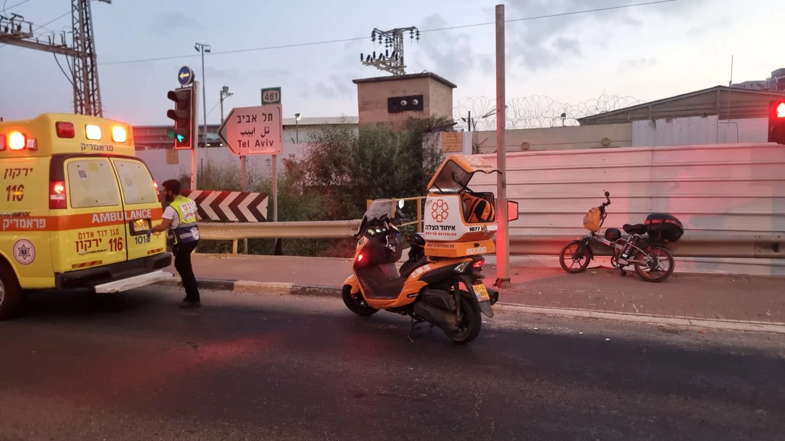 זירת תאונת האופניים