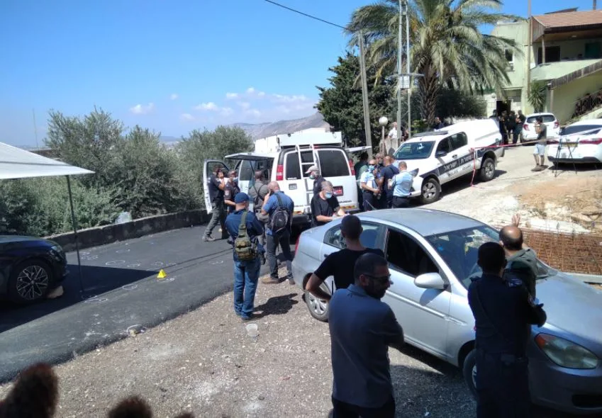 כוחות משטרה בזירת האירוע בגליל