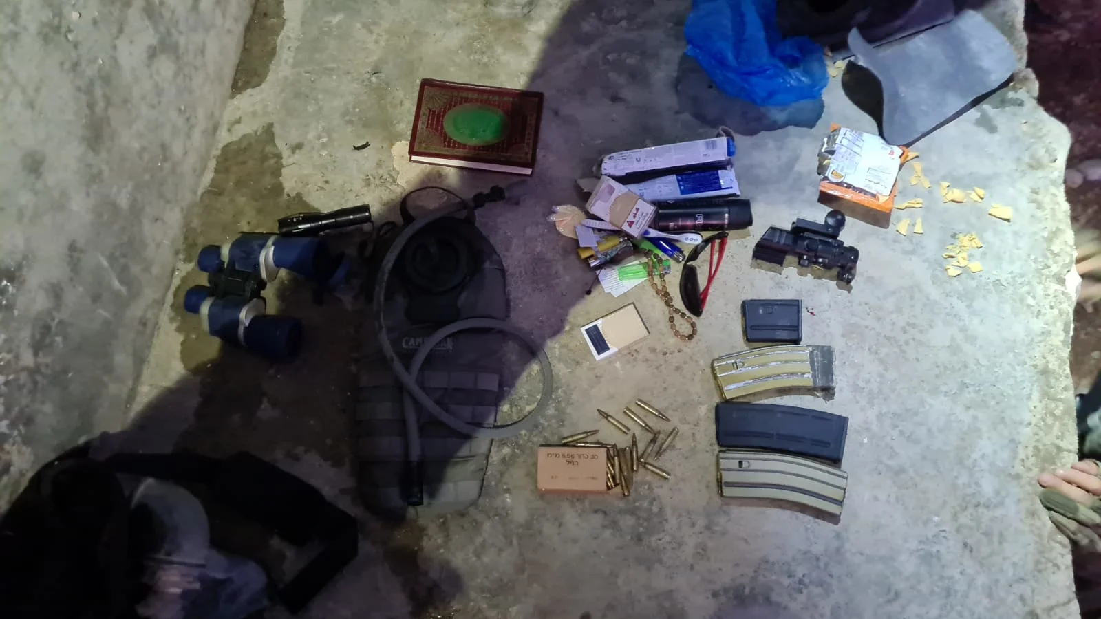 אמצעי לחימה שנמצאו בכפר בידו הלילה