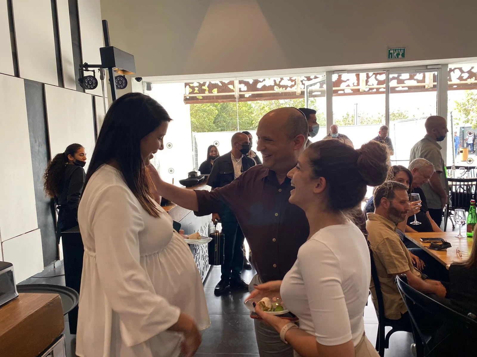 נפתלי בנט ושירלי פינטו באירוע גיבוש הקואליציה