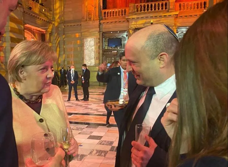 רה''מ בנט ואנגלה מרקל בוועידת האקלים בגלאזגו