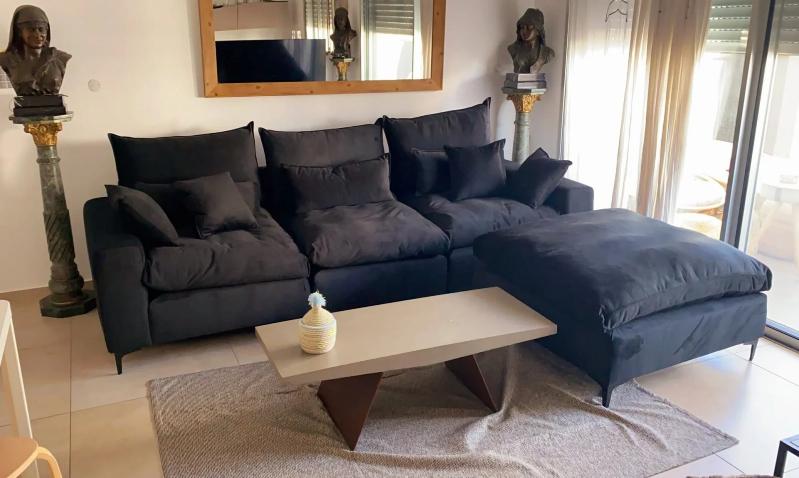 סלון בבית הלקוחות מאלוף המזרונים