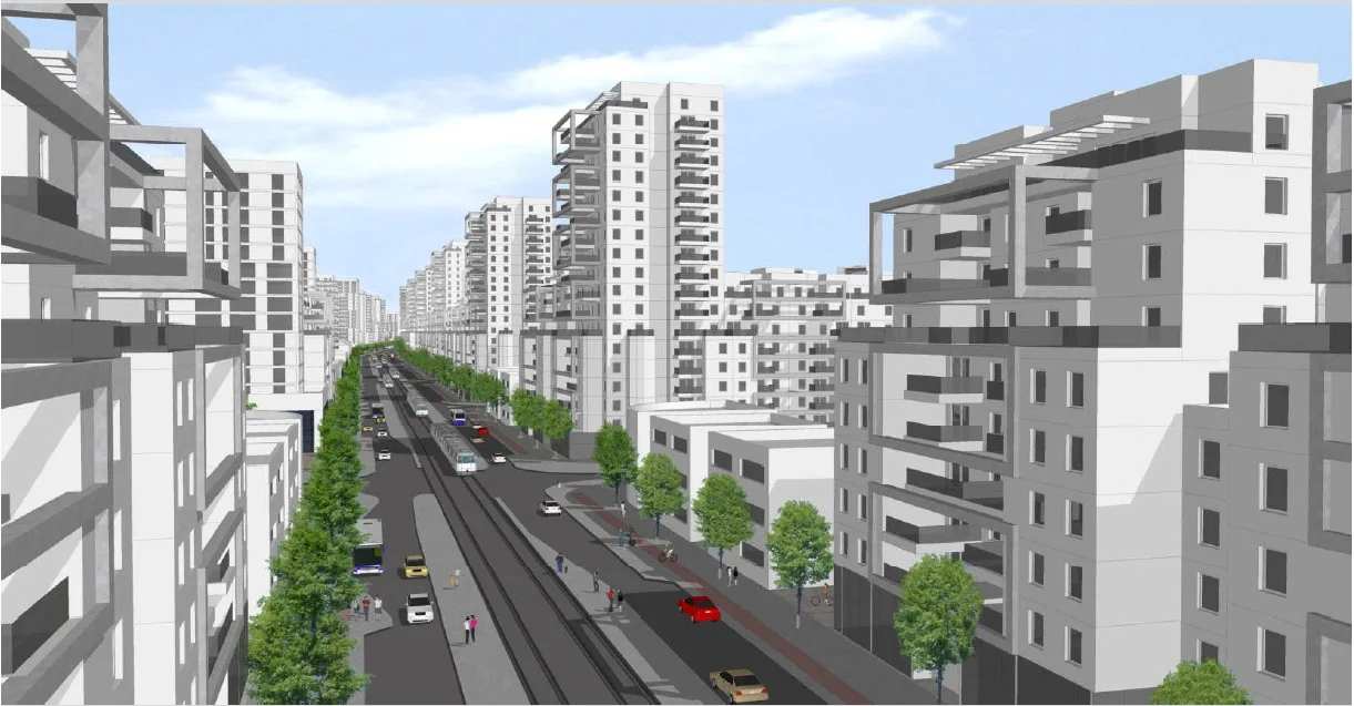 הדמיה הדמייה בנייה שכונה שכונת עטרות ירושלים הקו הירוק