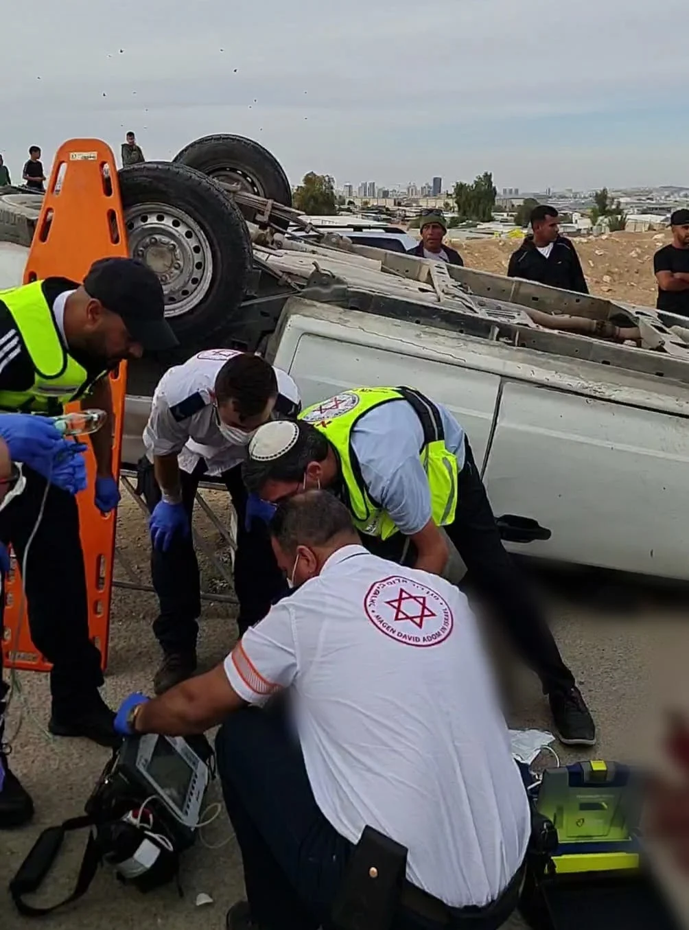 זירת התאונה בנגב