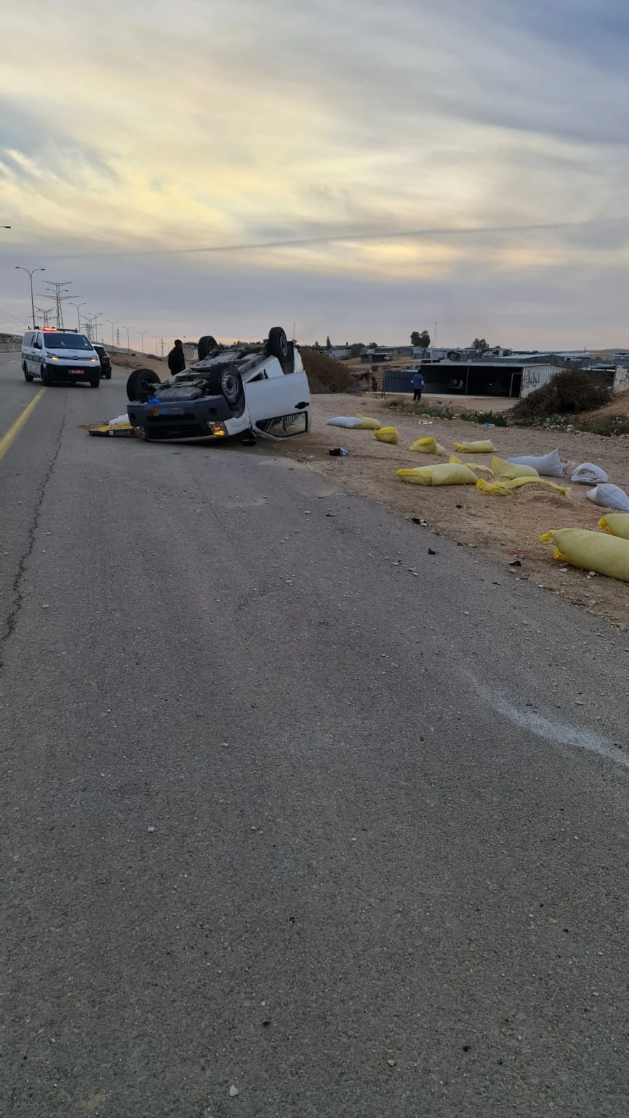 זירת התאונה בנגב