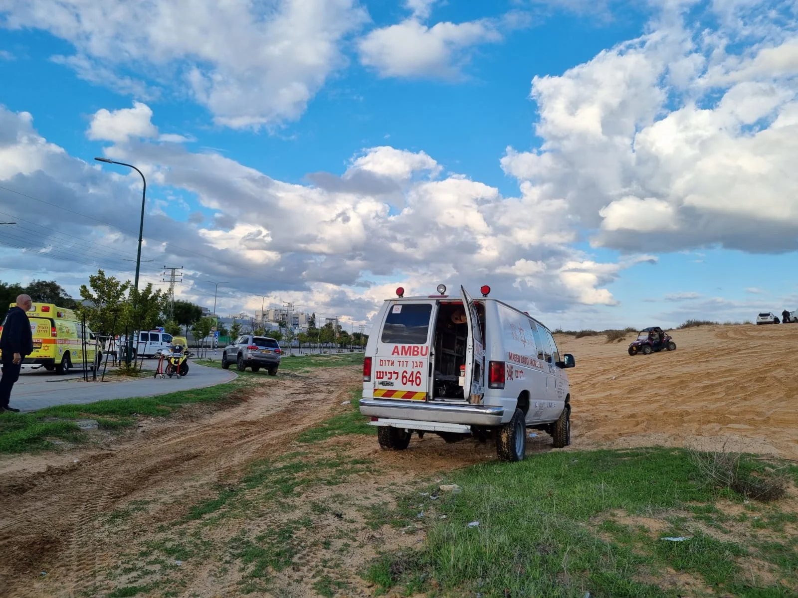 זירת התאונה באשדוד