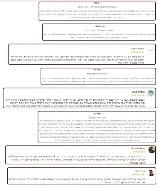 לקוחות של ד''ר נגה גולסט ממליצים