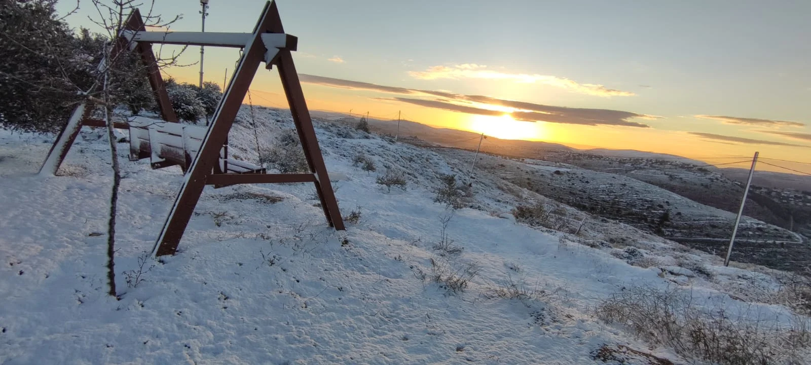 שלג ביישוב עלי שבבנימין
