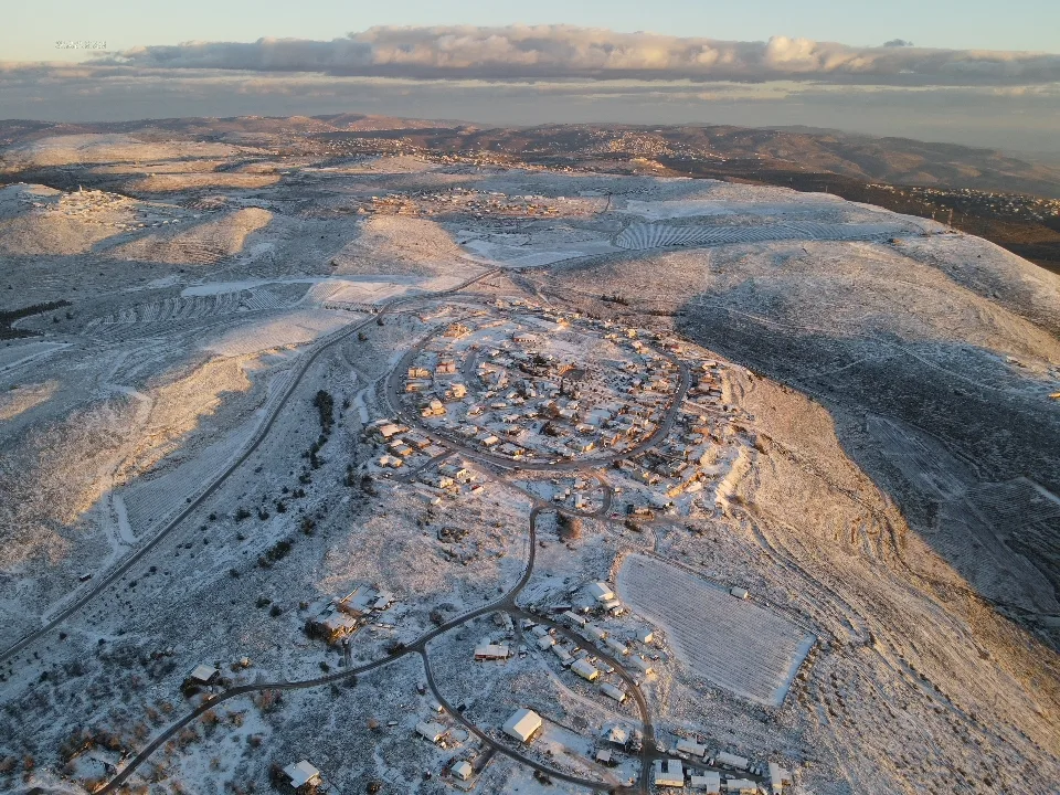 שלג בגבעות שילה שבבנימין