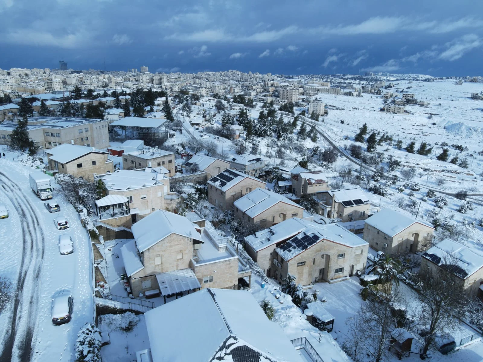 שלג ביישוב פסגות