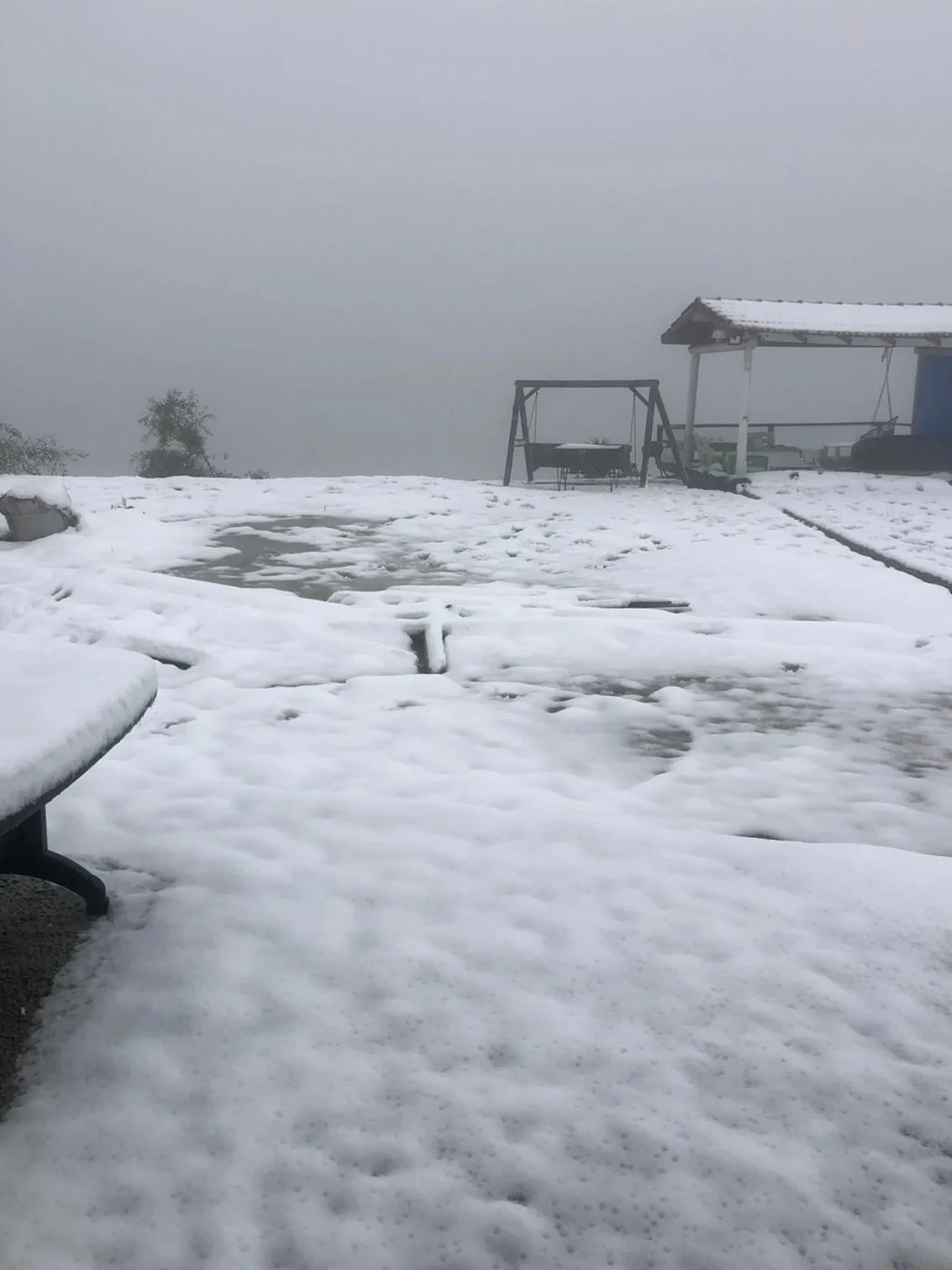 שלג במושב אורה הסמוך לירושלים