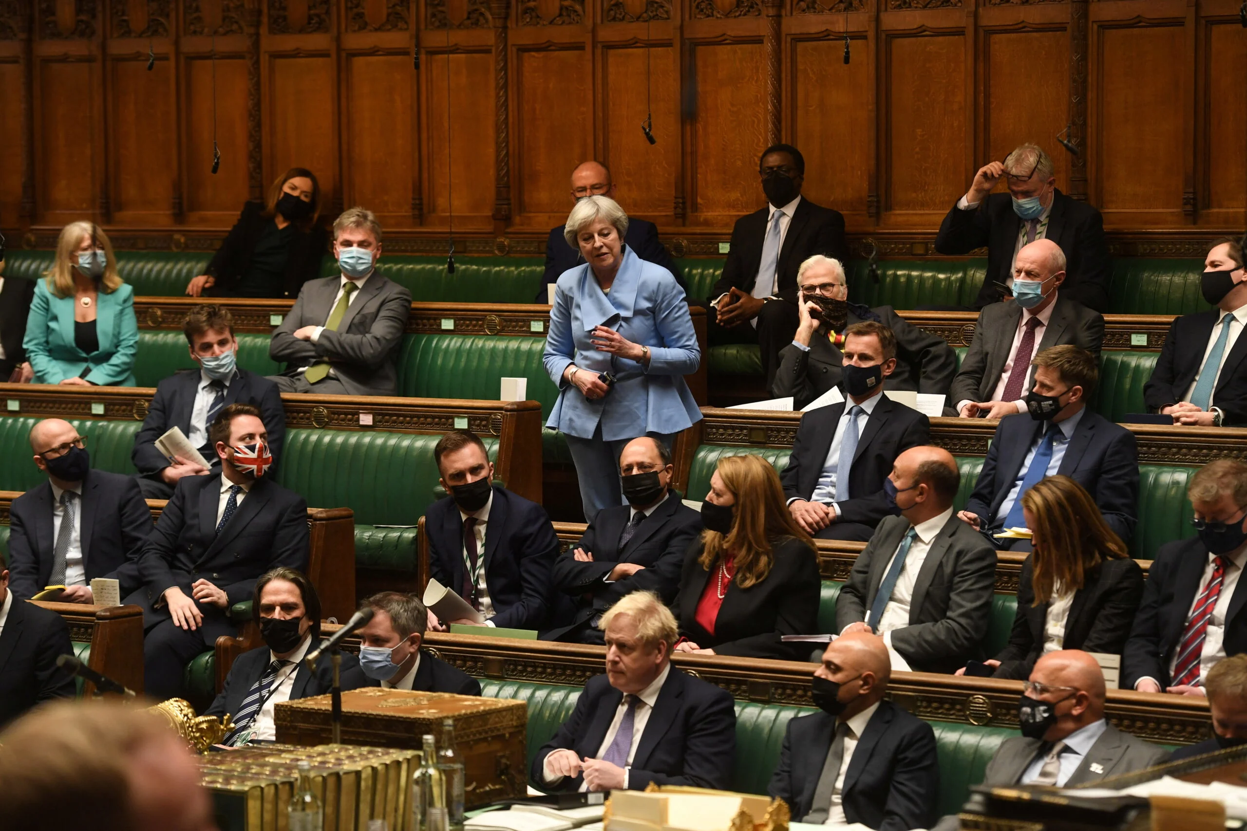 British Pm Johnson Gives A Covid 19 Statement At The Parliament In London
