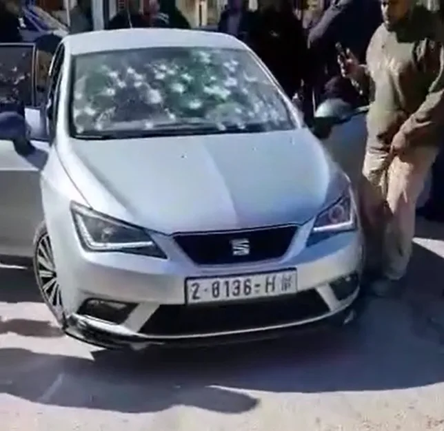 הרכב שבו נסעו המחבלים שחוסלו בשכם