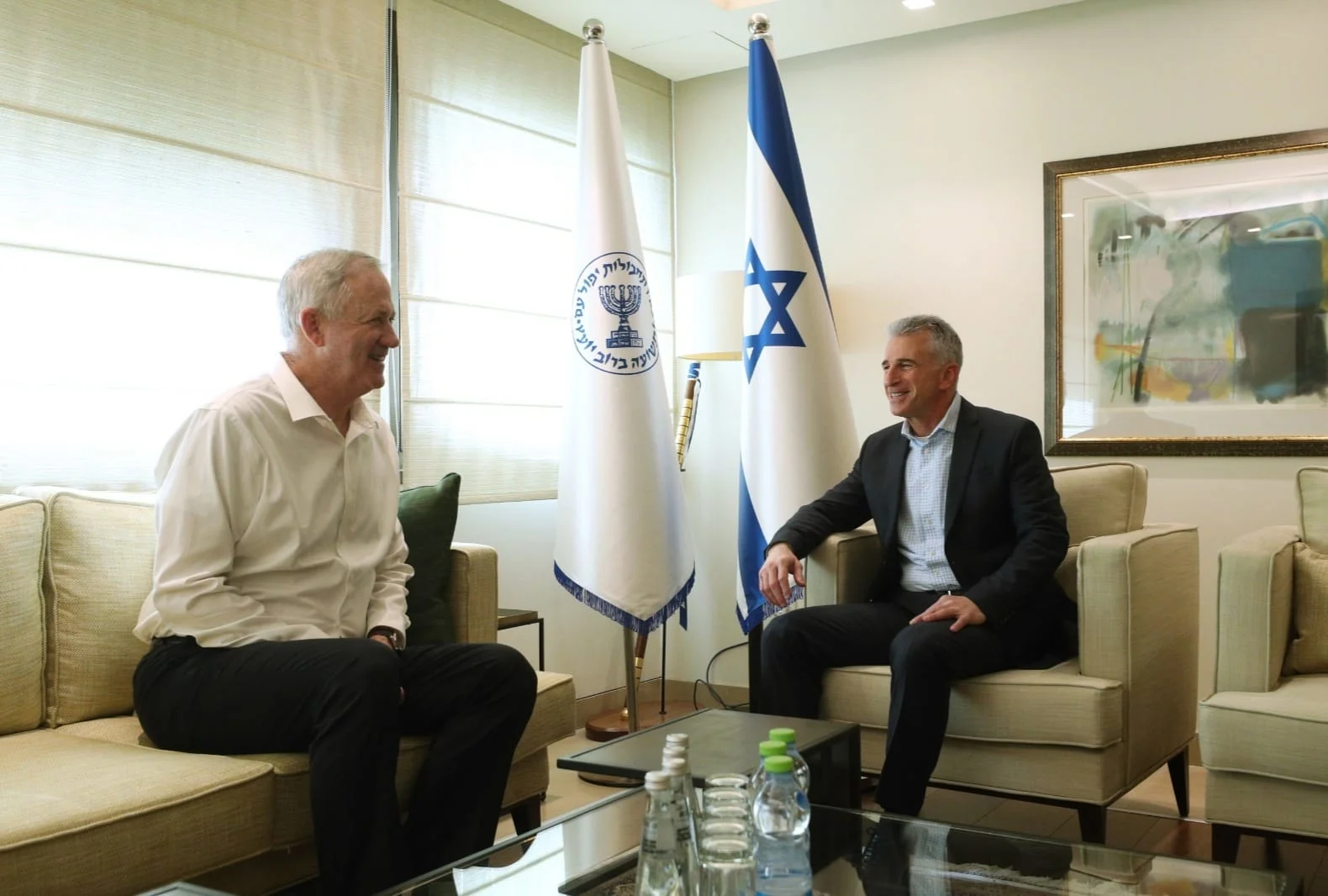 שר הביטחון בני גנץ וראש המוסד דוד ברנע