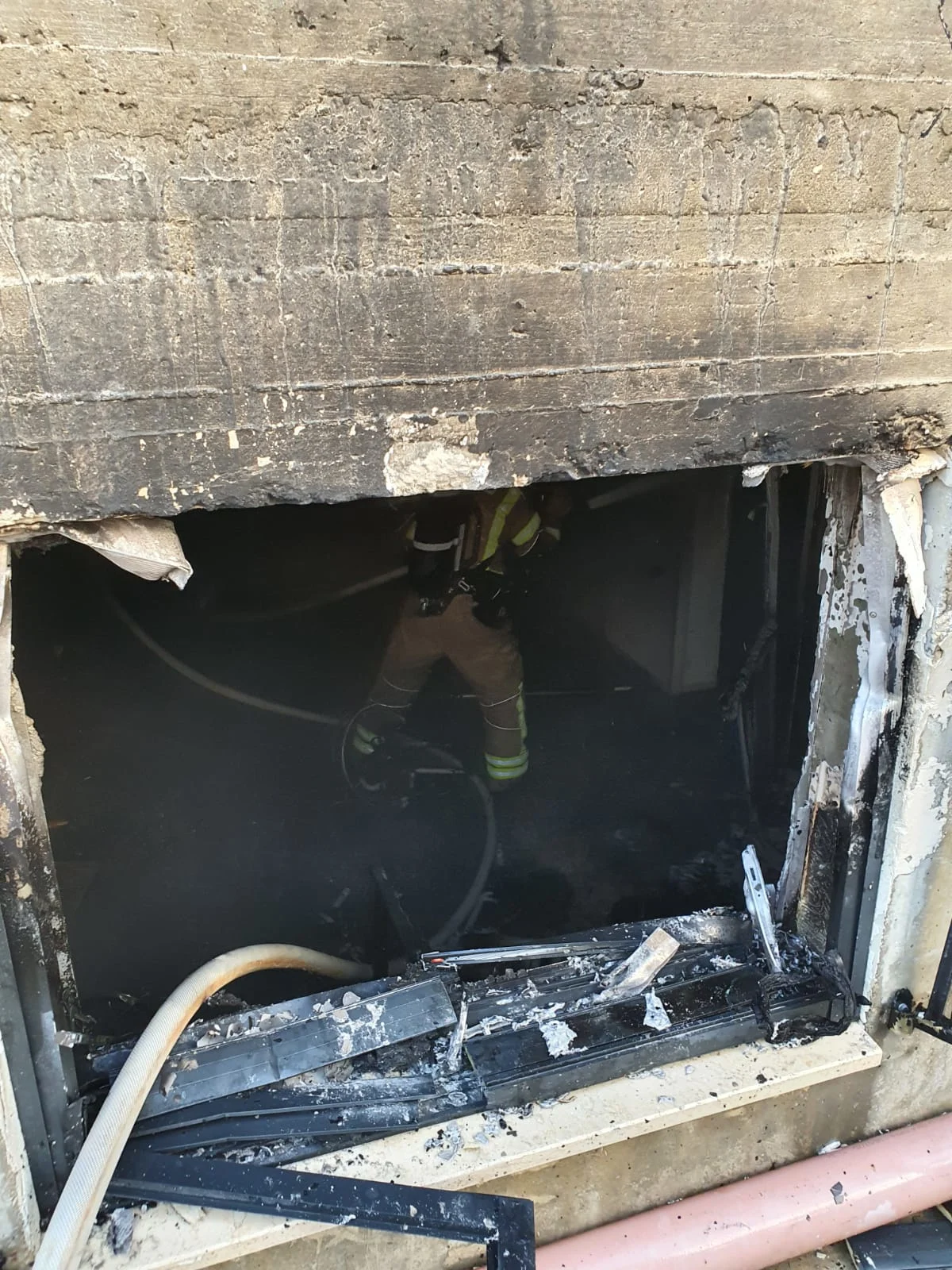 זירת השריפה באבו סנאן