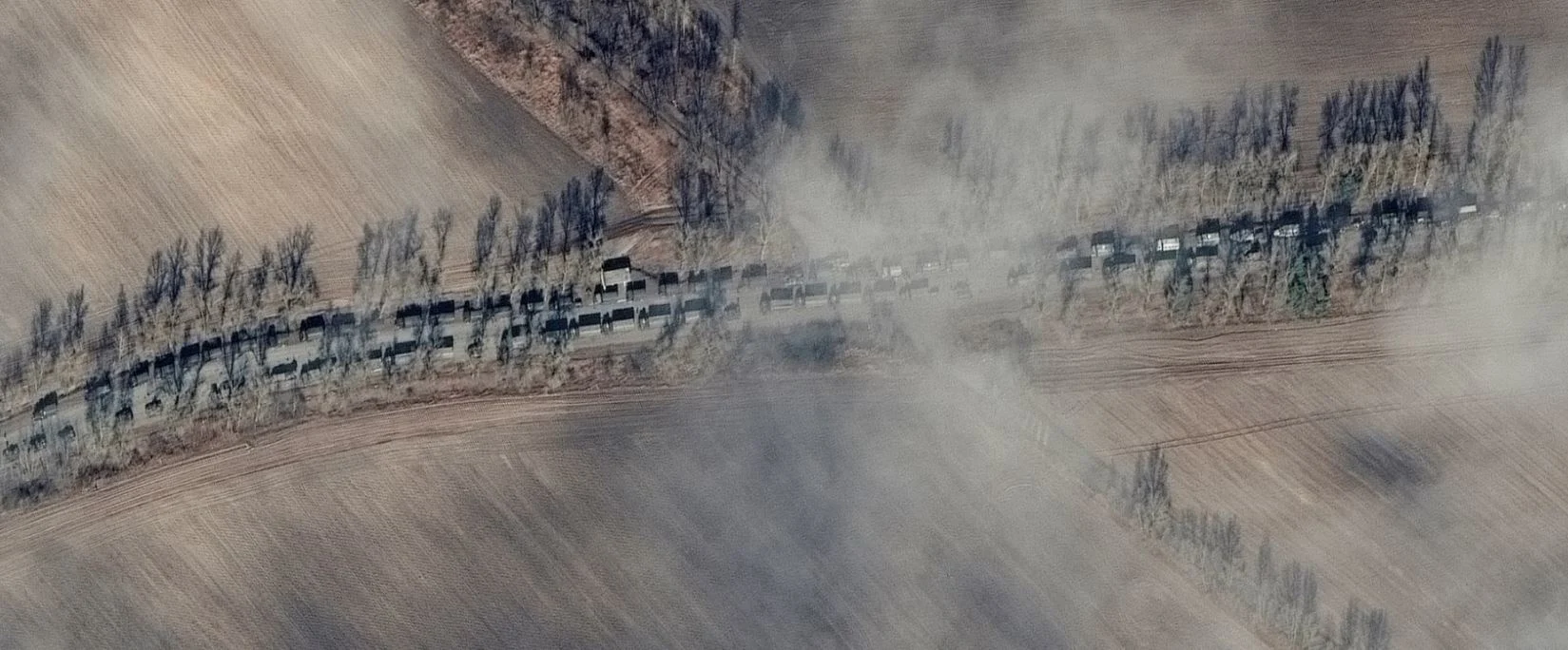 שיירה כוחות רוסים רוסיה בדרך ל אוקראינה