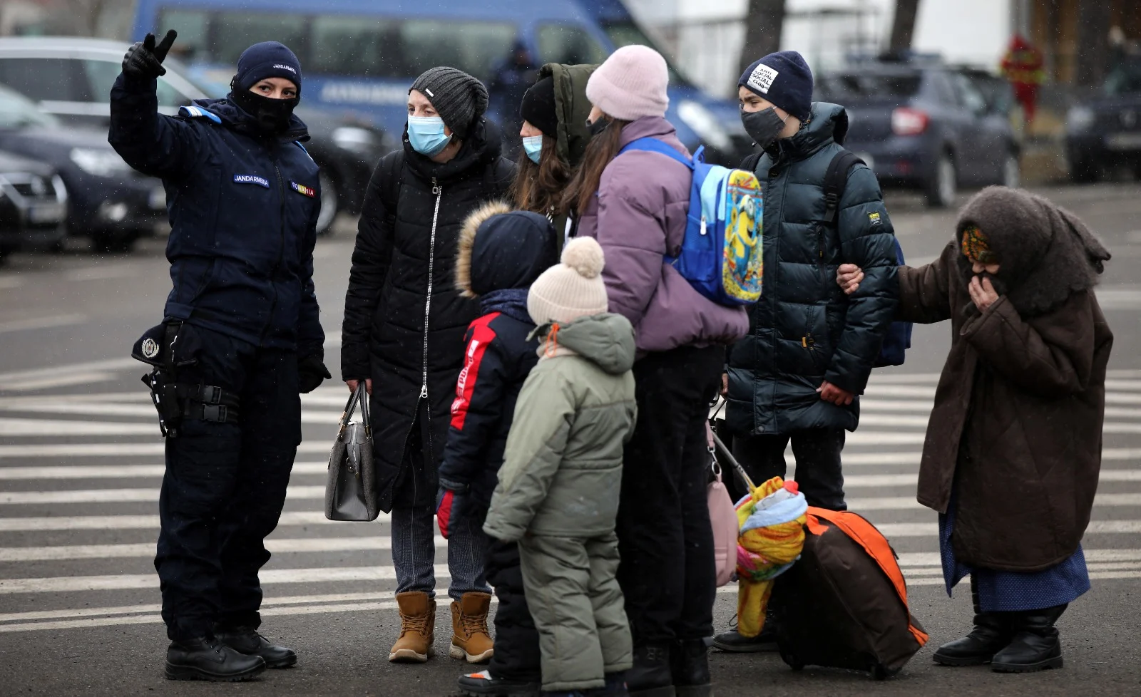 פליטים מאוקראינה בגבול פולין