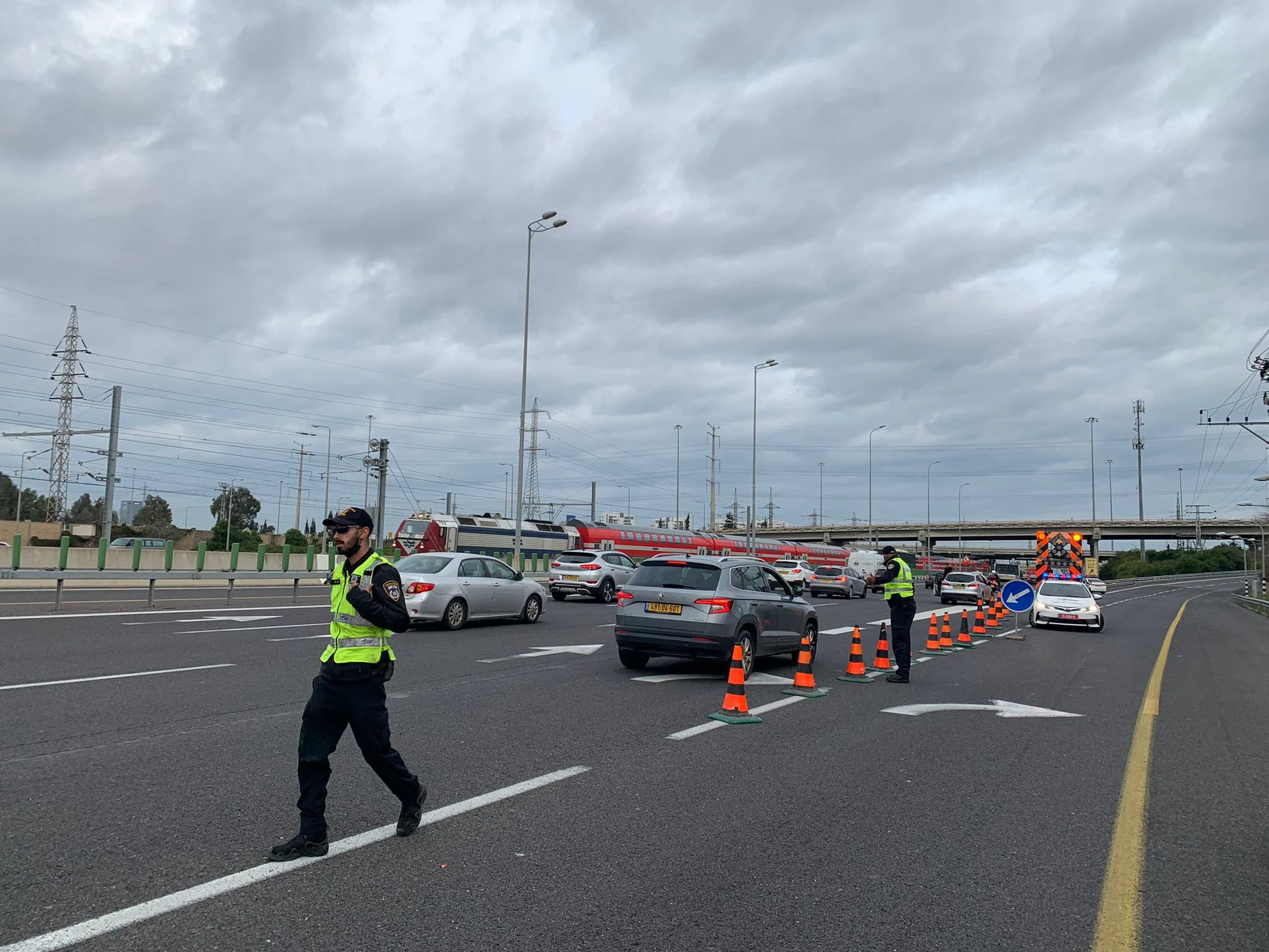 פקקים לקראת הלוויתו של הרב קנייבסקי