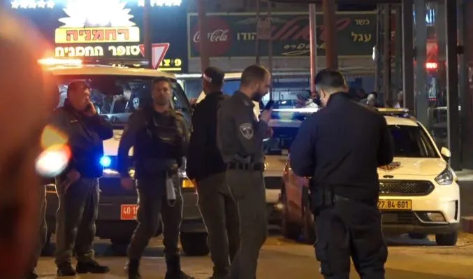 כוחות בזירת הפיגוע בחדרה