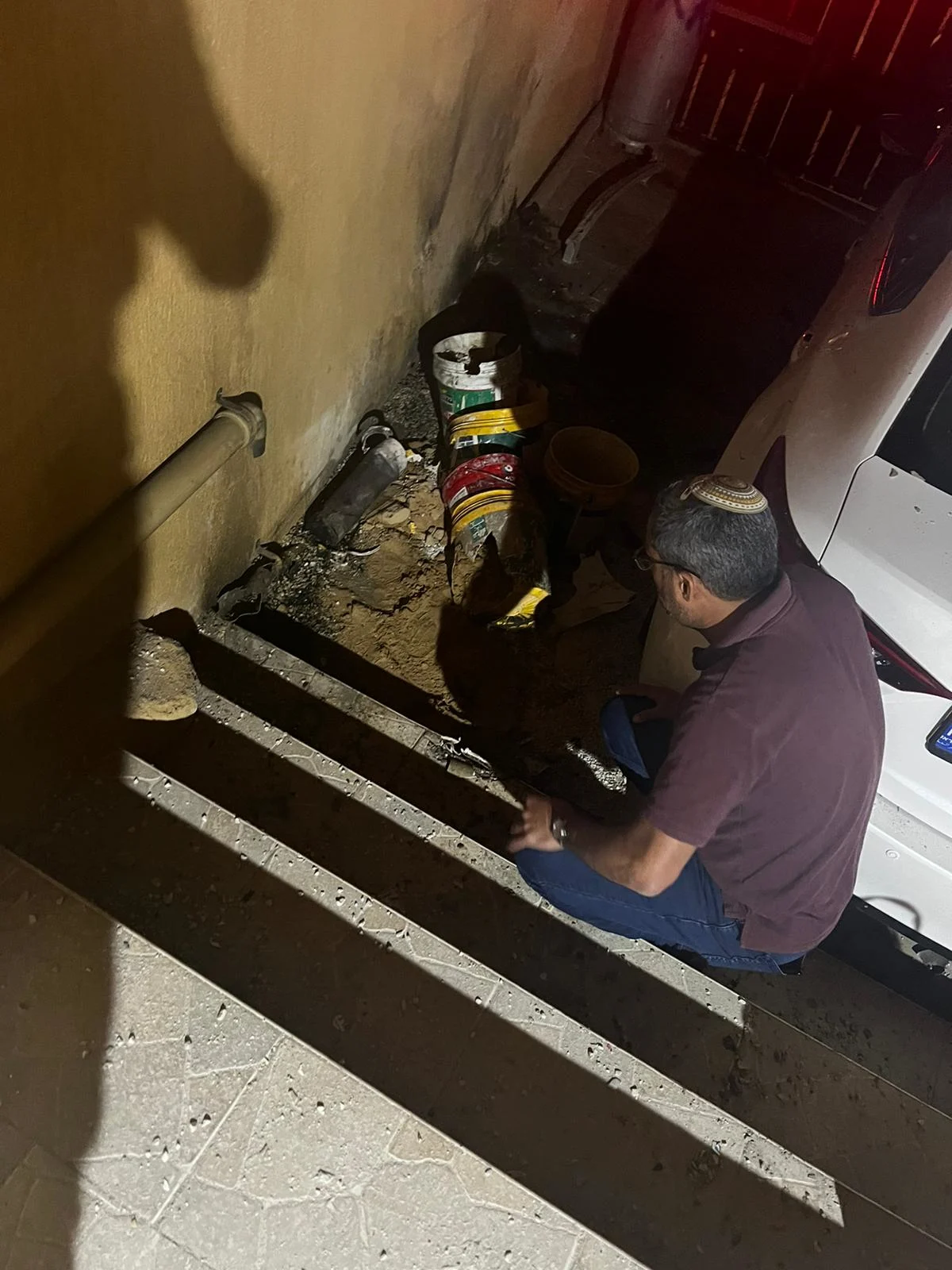 רסיסים במבנה בשדרות