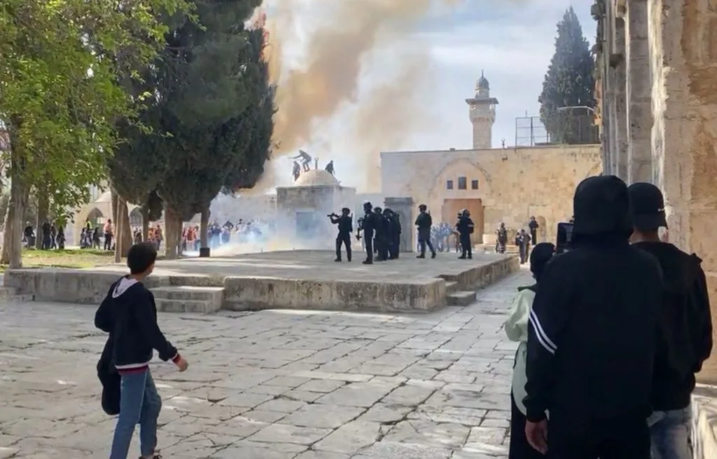 עץ עולה באש בהר הבית