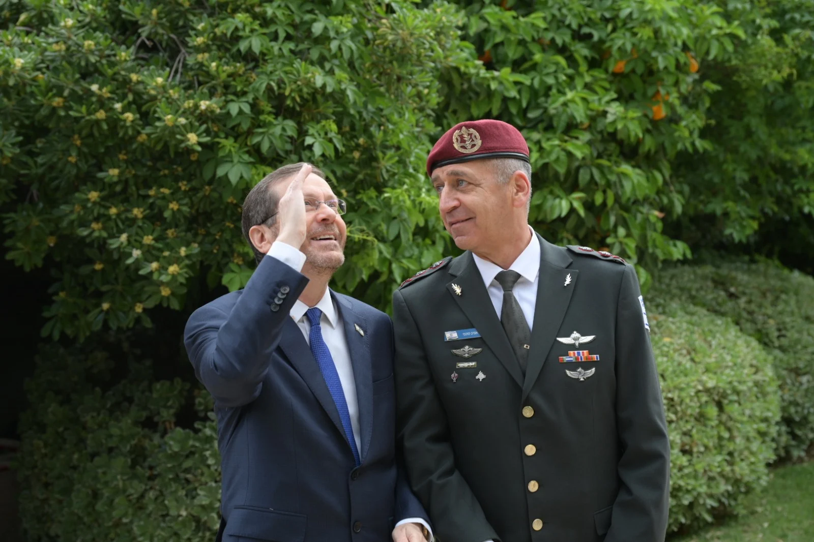 הנשיא יצחק הרצוג והרמטכ''ל אביב כוכבי ביום העצמאות ה-74