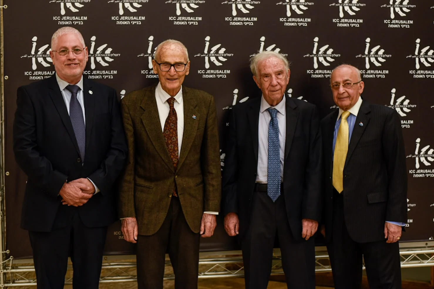 פרופ' מוסא יודעים, פרופ' יורם פלטי, פרופ' יהושע זק ונשיא הטכניון פרופ' אורי סיון