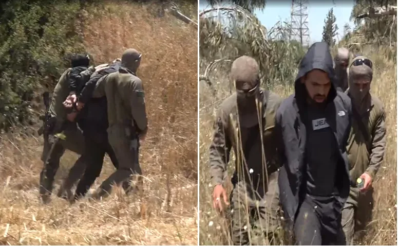 המחבלים שביצעו את הפיגוע באלעד לאחר מעצרם