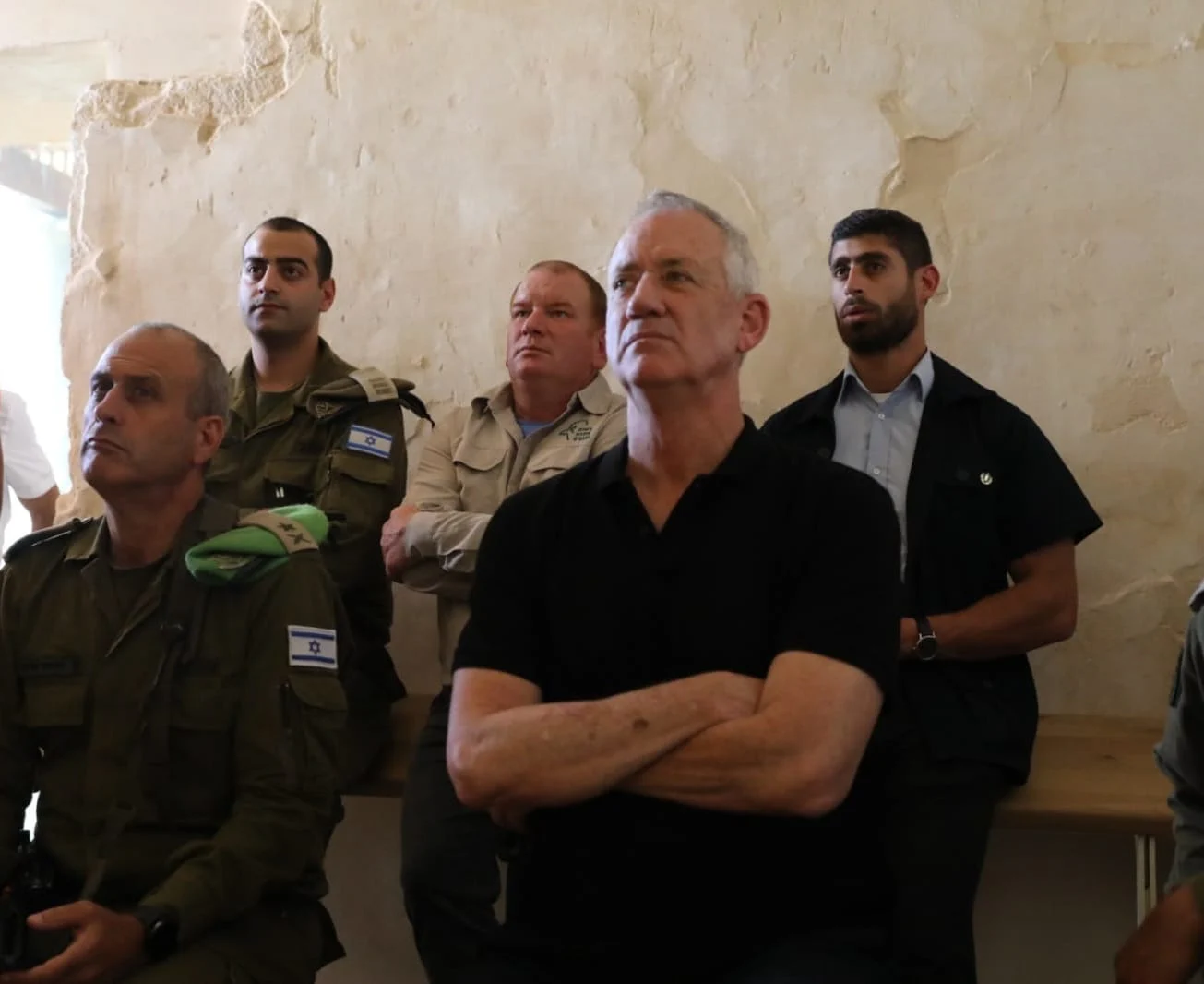 שר הביטחון בני גנץ באוגדת איו''ש