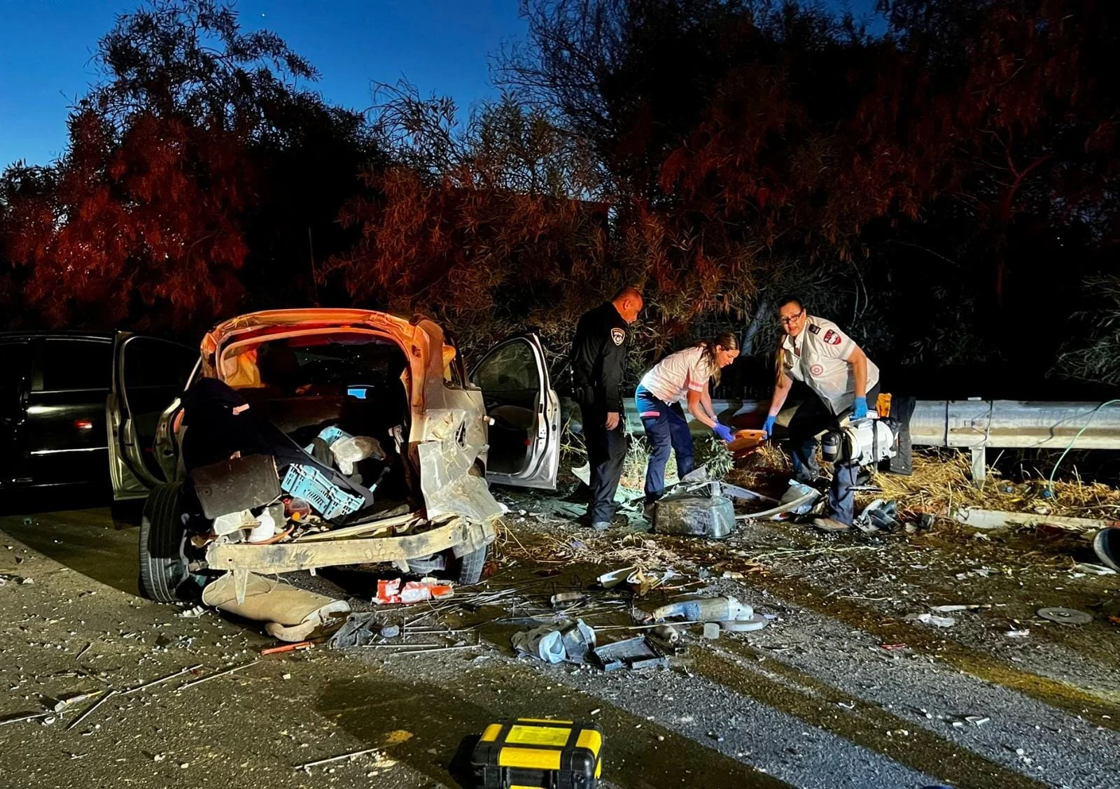 זירת הדריסה בכביש 412 בראשון לציון