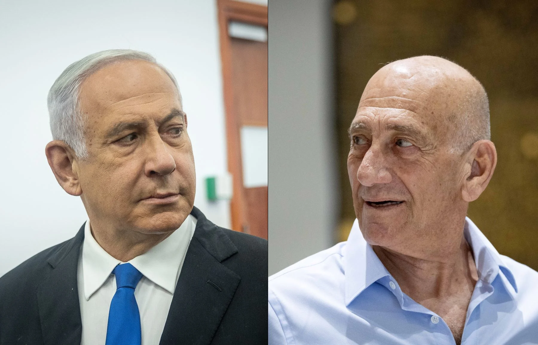 אהוד אולמרט ובנימין נתניהו