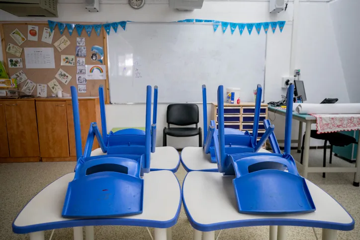 כיתה ריקה בזמן סגר קורונה