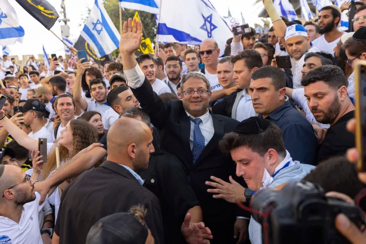 קהל תומכים גדול. איתמר בן גביר