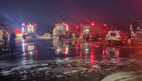 זירת השריפה במע'אר