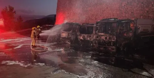 זירת השריפה במע'אר