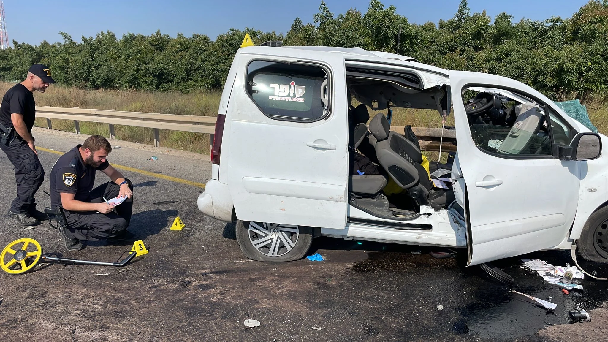 זירת התאונה בכביש 5504