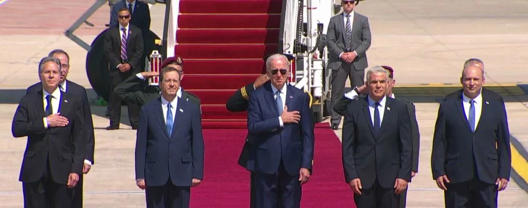 ביידן נחת בישראל