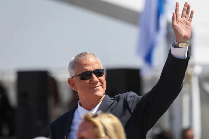 שר הביטחון בני גנץ בטקס קבלת הפנים לנשיא ביידן בנתב''ג