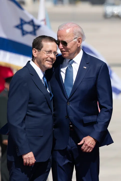 נשיא ארה''ב, ג'ו ביידן ונשיא המדינה, יצחק הרצוג