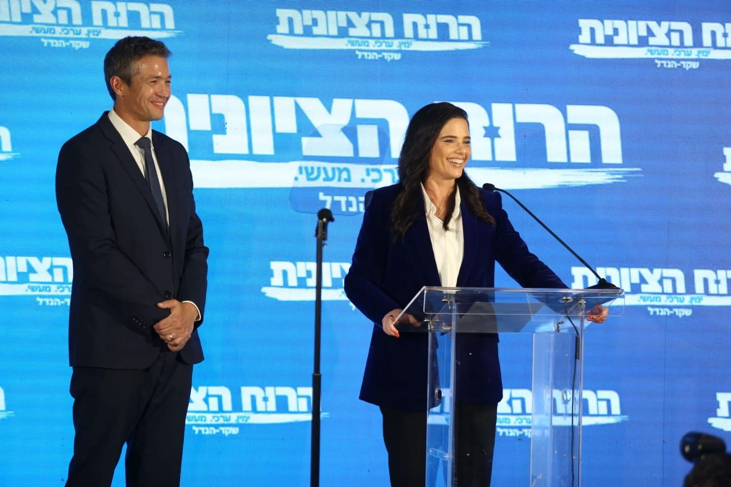 איילת שקד בהצהרת משותפת עם יועז הנדל