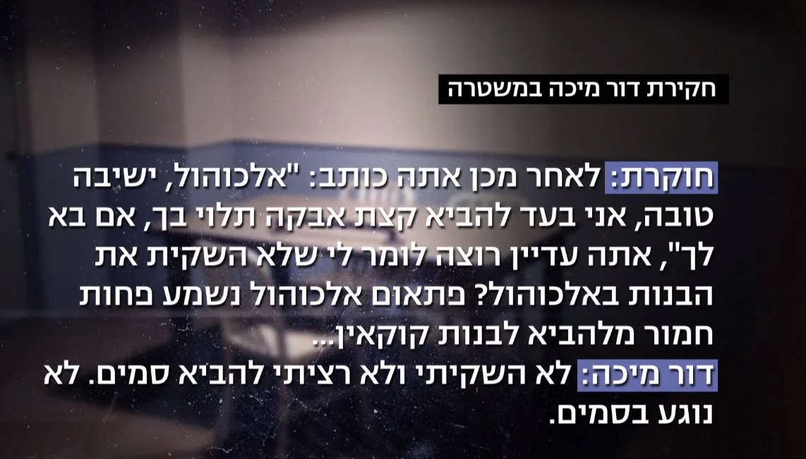 חקירת דור מיכה במשטרה