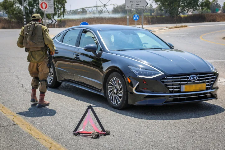 מחסום באזור עוטף עזה