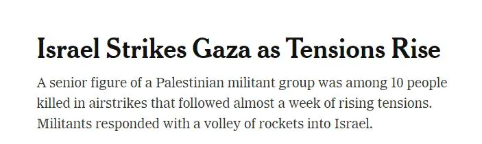 הכותרת ב''ניו יורק טיימס''