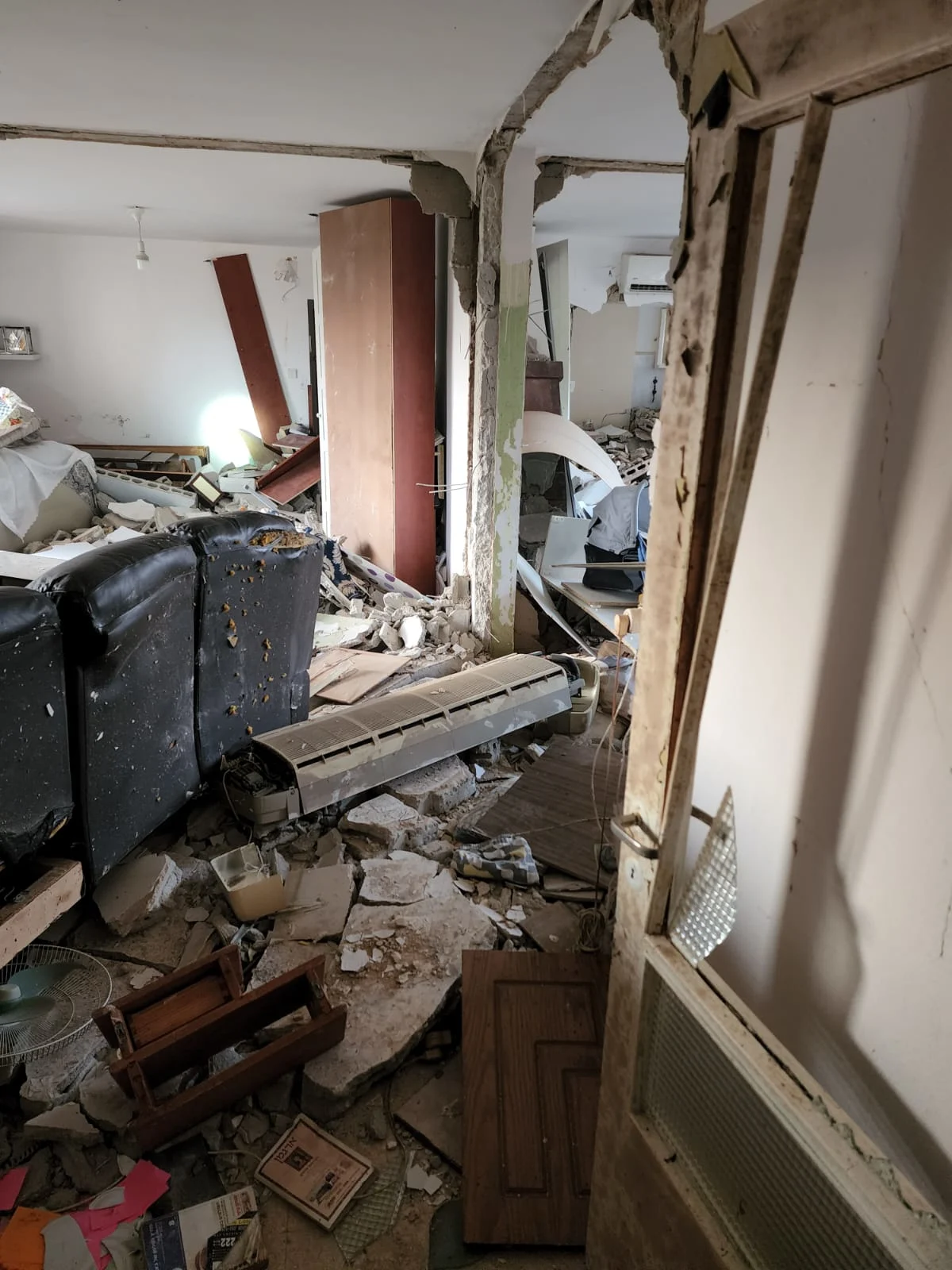 ההרס בבניין בנתניה