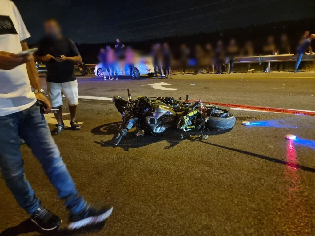 זירת התאונה בכביש 65